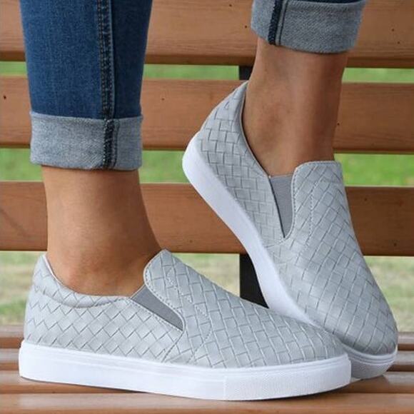 Gray Slip On Sneaker Women Shoes Size 8.5 - Picture 9 of 9